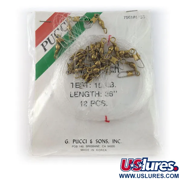 G.Pucci & Sons Surf Leader SL-15, 15 lb, 90 cm, auksinis pavadėlis #20232