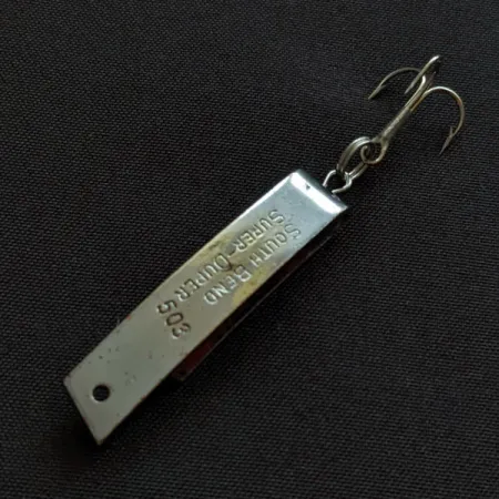 South Bend Super-Duper 503, 4,3 g, nikelio/raudona, blizgė #20423