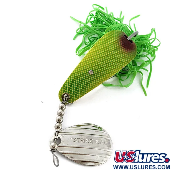 Strike King Timber Spin, 14 g, žalia, vintažinis spinnerbait #21178