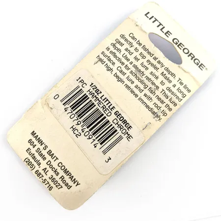 Mann's Little George, 14 g, nikelio/mėlyna, cikada su sukrės lapeliu #21555