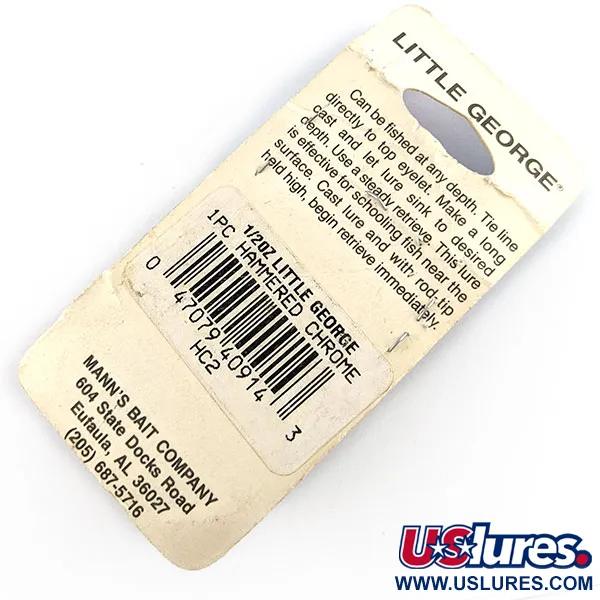 Mann's Little George, 14 g, nikelio/mėlyna, cikada su sukrės lapeliu #21555