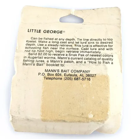 Mann's Little George, 21 g, perlinė balta, uodeginė sukrė #21588