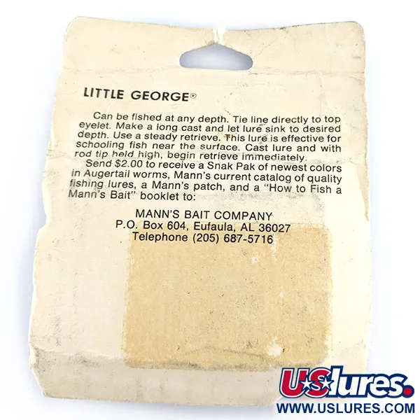 Mann's Little George, 21 g, perlinė balta, uodeginė sukrė #21588
