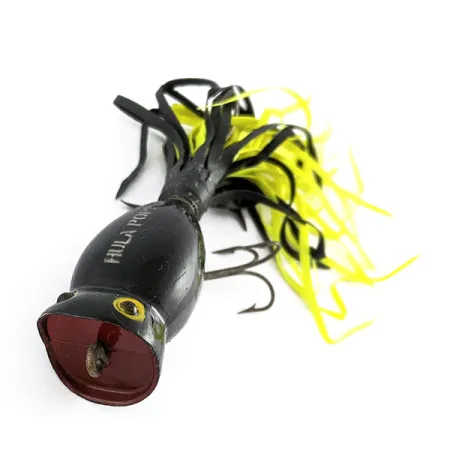 Fred Arbogast Hula Popper, 8g juodas, paviršinis masalas #21834