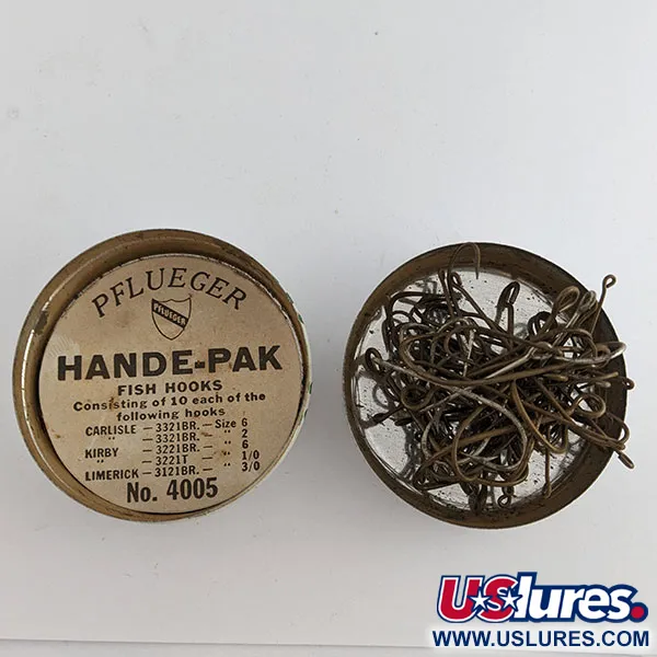 Pflueger Hande-Pak, №4005, 50 vnt., žvejybiniai kabliukai #22192