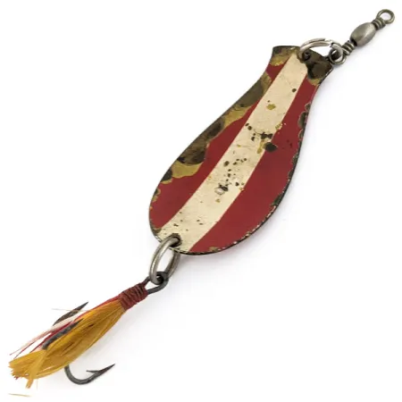 South Bend Spoon-Oreno 1950s, 14 g, raudona/balta, vartiklė #22603