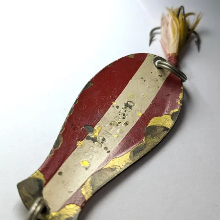 South Bend Spoon-Oreno 1950s, 14 g, raudona/balta, vartiklė #22603