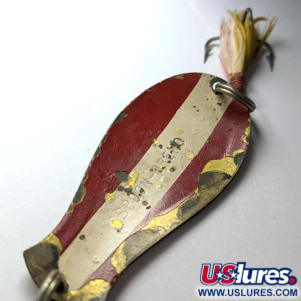 South Bend Spoon-Oreno 1950s, 14 g, raudona/balta, vartiklė #22603