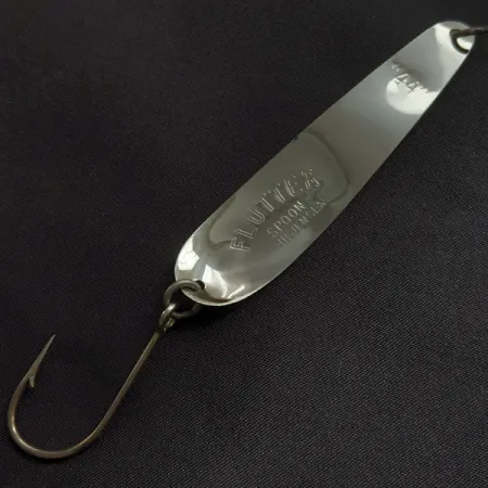 Luhr Jensen Flutter Spoon 44, 4 g, nikelio / mėlyna, vartiklė #23239