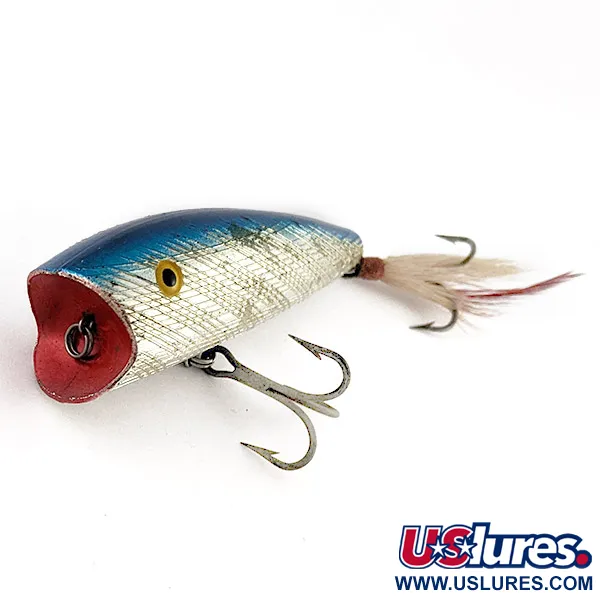 Herter's Popper, 21g, sidabrinė/mėlyna, vintažinis paviršinis masalas #23426