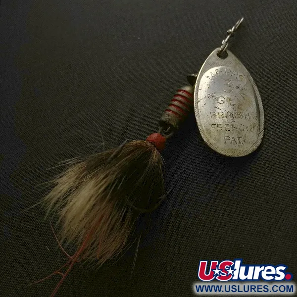 Mepps Aglia 3, sidabrinė, 7.3g, su voverės uodega, sukrė #23570