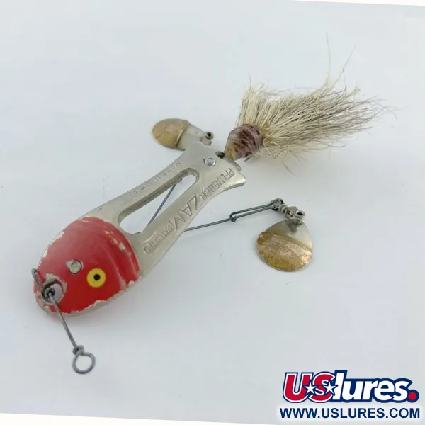 Pflueger ZAM, 14 g, nikelio/raudona, blizgė #23672