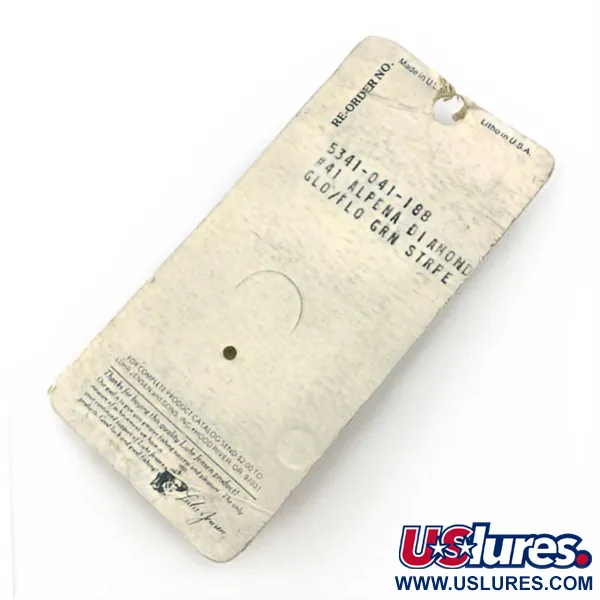 Luhr Jensen Alpena Diamond, 7g Glo-Flo Green stripe, blizgė #23708