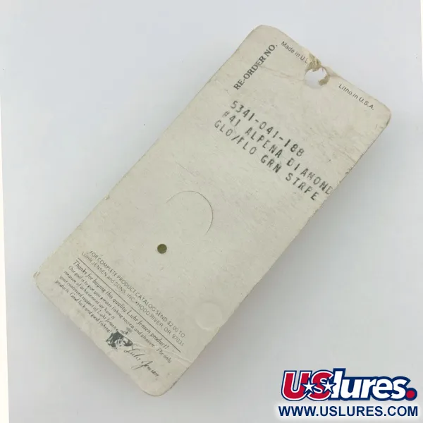 Luhr Jensen Alpena Diamond, 7g Glo-Flo Green stripe, blizgė #23708