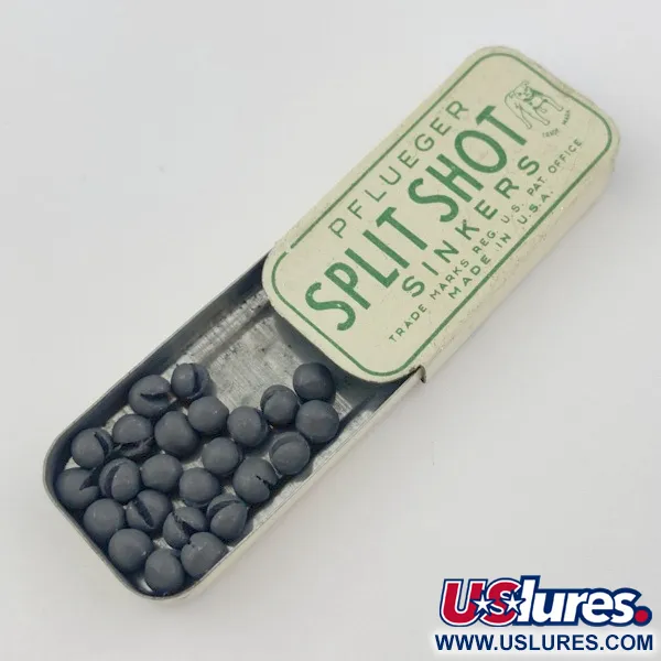 Pflueger Split Shot Sinkers, prispaudžiami švininiai svoreliai #23834