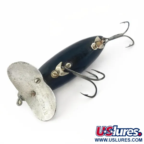 Fred Arbogast Jitterbug Early Bug Eye, 14 g, Juoda, paviršinis vobleris #23870