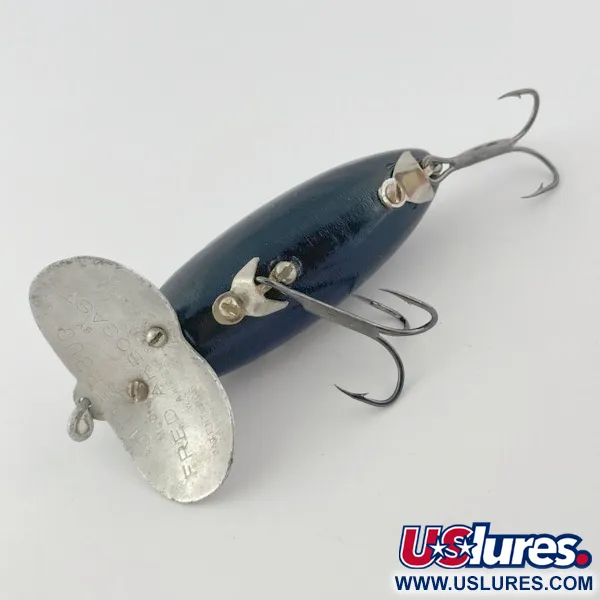 Fred Arbogast Jitterbug Early Bug Eye, 14 g, Juoda, paviršinis vobleris #23870