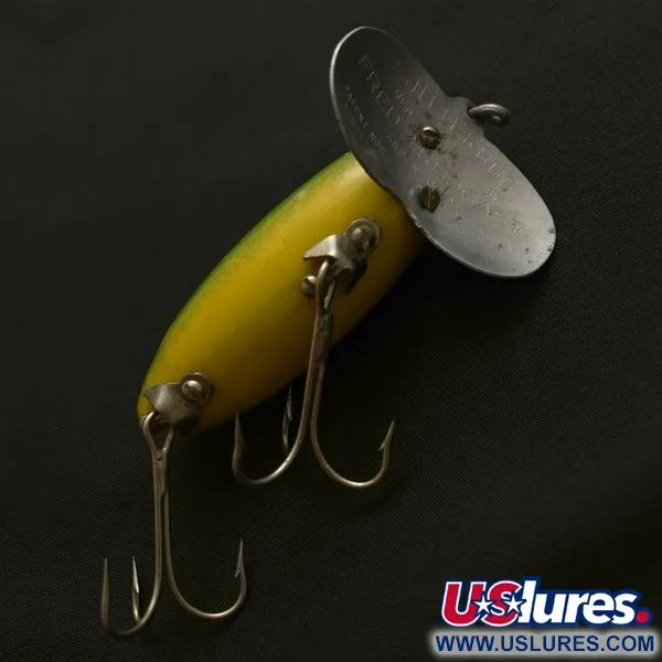 Fred Arbogast Jitterbug Early Bug Eye, Green Tiger, 14 g, Paviršinis vilioklis #23902