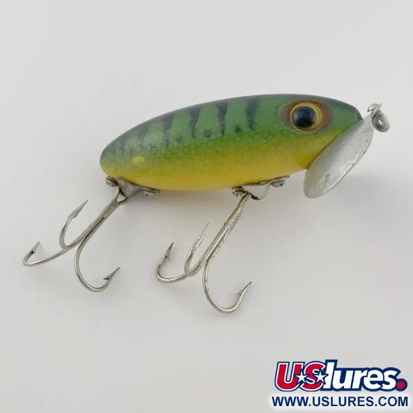 Fred Arbogast Jitterbug Early Bug Eye, Green Tiger, 14 g, Paviršinis vilioklis #23902