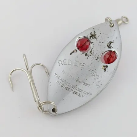 Hofschneider Red Eye Wiggler, 25g, nikeliuota/raudona, blizgė vartiklė #24196