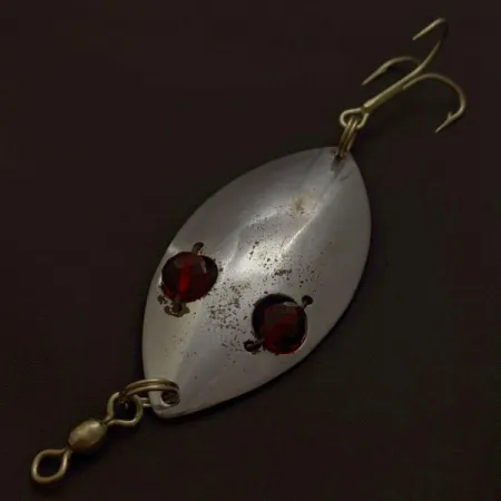 Hofschneider Red Eye Wiggler, 25g, nikeliuota/raudona, blizgė vartiklė #24196