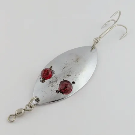 Hofschneider Red Eye Wiggler, 25g, nikeliuota/raudona, blizgė vartiklė #24196