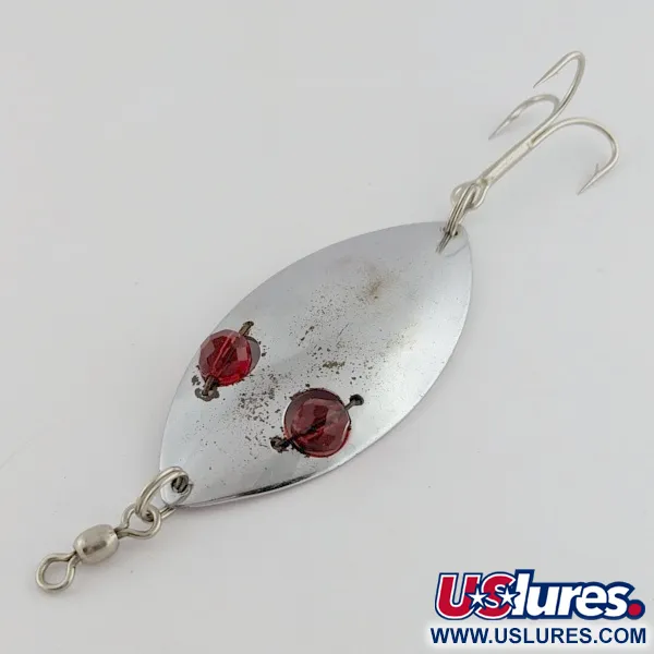 Hofschneider Red Eye Wiggler, 25g, nikeliuota/raudona, blizgė vartiklė #24196