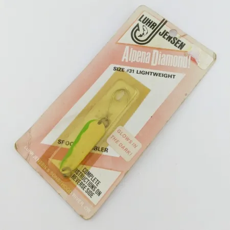 Luhr Jensen Alpena Diamond #31, 4 g, Glo-Flo Green stripe, vartiklė #24265