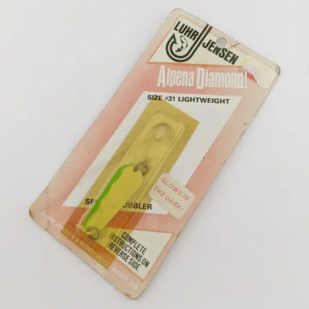 Luhr Jensen Alpena Diamond #31, 4 g, Glo-Flo Green stripe, vartiklė #24265