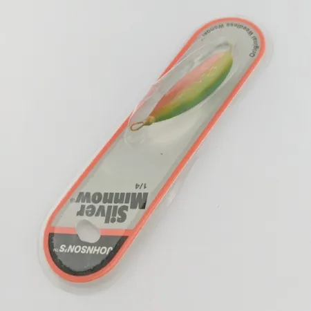 Johnson Silver Minnow Weedless, 21 g, žalia/oranžinė/nikelis, vartiklė #24267