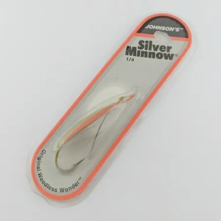 Johnson Silver Minnow Weedless, 21 g, žalia/oranžinė/nikelis, vartiklė #24267