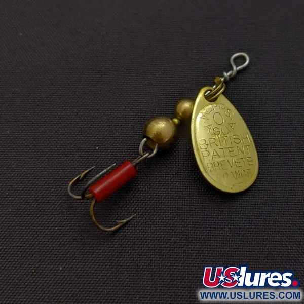 Mepps Aglia 0 (1960-ųjų), 2,5 g, auksinė, vintažinė sukrė #24289