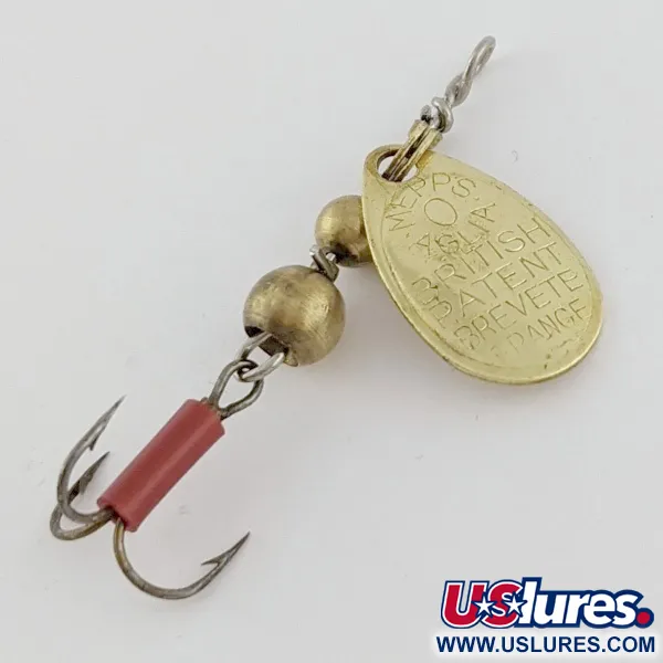 Mepps Aglia 0 (1960-ųjų), 2,5 g, auksinė, vintažinė sukrė #24289