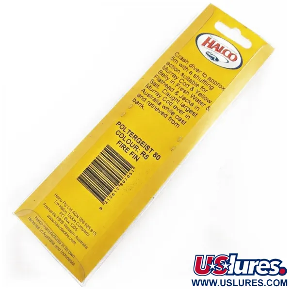 Halco Poltergeist 80, 17g, Fire Fin, vobleris #24305