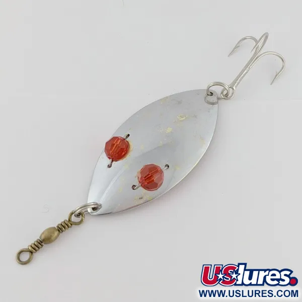 Hofschneider Red Eye Wiggler, 25g sidabrinė/žalvarinė su raudonomis akimis, vartiklė #24361