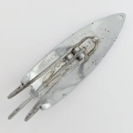 Acme Weedless Minnow Vartiklė, Chromas, 24g, Bežolė, #24439