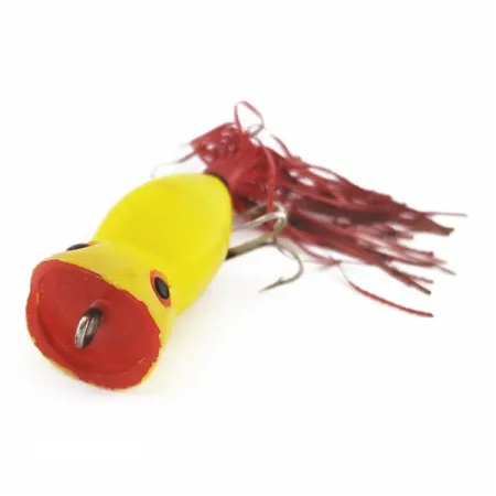 Atlantic Lures Paradise Popper Popperis, Yellow, 10g, Rubber Skirt, #24494