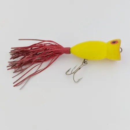 Atlantic Lures Paradise Popper Popperis, Yellow, 10g, Rubber Skirt, #24494
