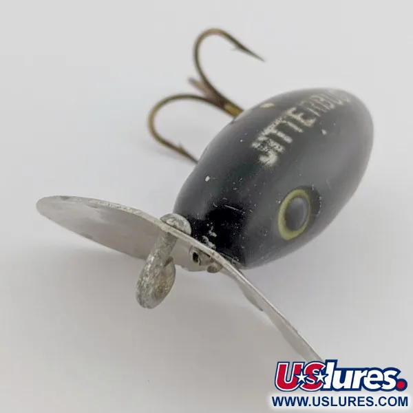 Arbogast Jitterbug Paviršinis vobleris, Juoda, 4 g, Metalinis liežuvėlis, #24507