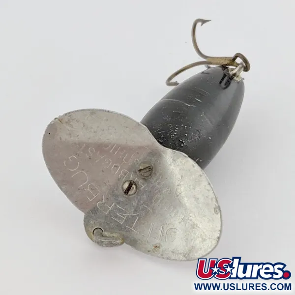 Arbogast Jitterbug Paviršinis vobleris, Juoda, 4 g, Metalinis liežuvėlis, #24507