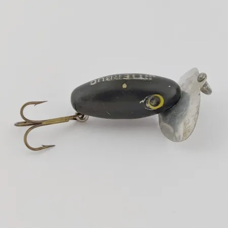 Arbogast Jitterbug Paviršinis vobleris, Juoda, 4 g, Metalinis liežuvėlis, #24507