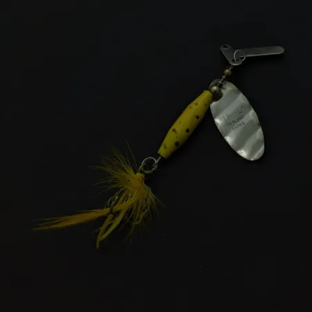 Mar-Lynn Tri-D Spinner, Nikelis/Geltona, 1/4 oz (7 g), Tri-D blades, #24786