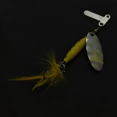 Mar-Lynn Tri-D Spinner, Nikelis/Geltona, 1/4 oz (7 g), Tri-D blades, #24786