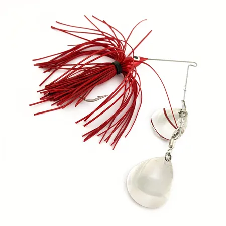 Finny Super Pro Spinnerbait, Nikelis/Raudona, 17g, Tandem Colorado, #24949