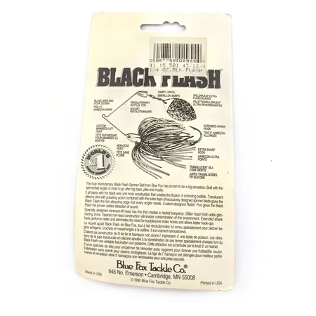 Blue Fox Black Flash Spinnerbait, Sidabrinė/Balta, 7g, Barškutis, #25198