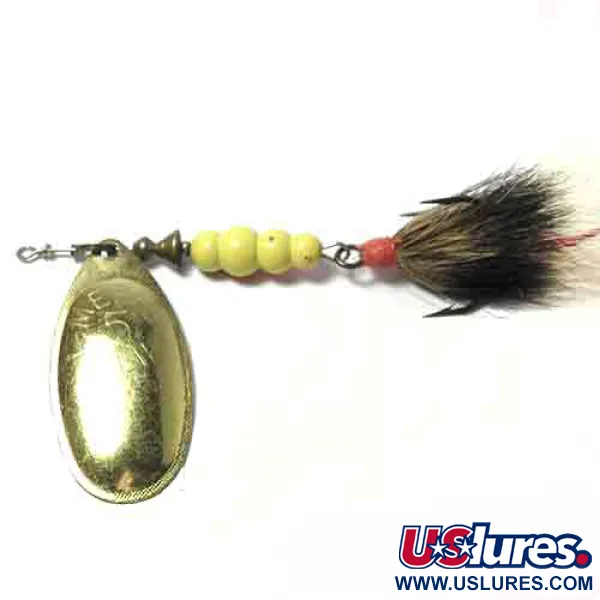 Mepps Aglia Sukrė, Žalvaris, 14g, Plunksnų apdaila, #0011