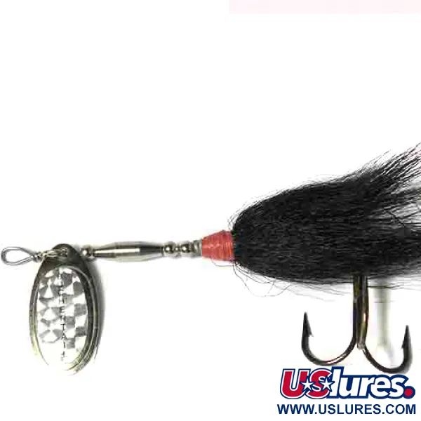 Buchertail 500 Sukrė, Nikelis/Juoda/Holograma, 17g, Bucktail, #0017