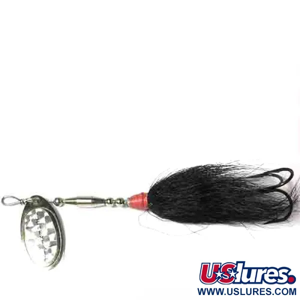 Buchertail 500 Sukrė, Nikelis/Juoda/Holograma, 17g, Bucktail, #0017