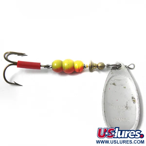 Mepps Aglia 4 Sukrė, Plienas / Raudona, 9g, Sidabrinis Lapelis, #0050