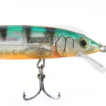 Rapala Husky Jerk Vobleris, Skaidrus/Oranžinis/Žalias, 12g, #0088